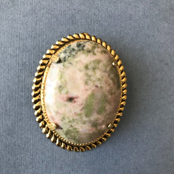 Nevada Lapis Gemstone Brooch - Picture 6 of 6